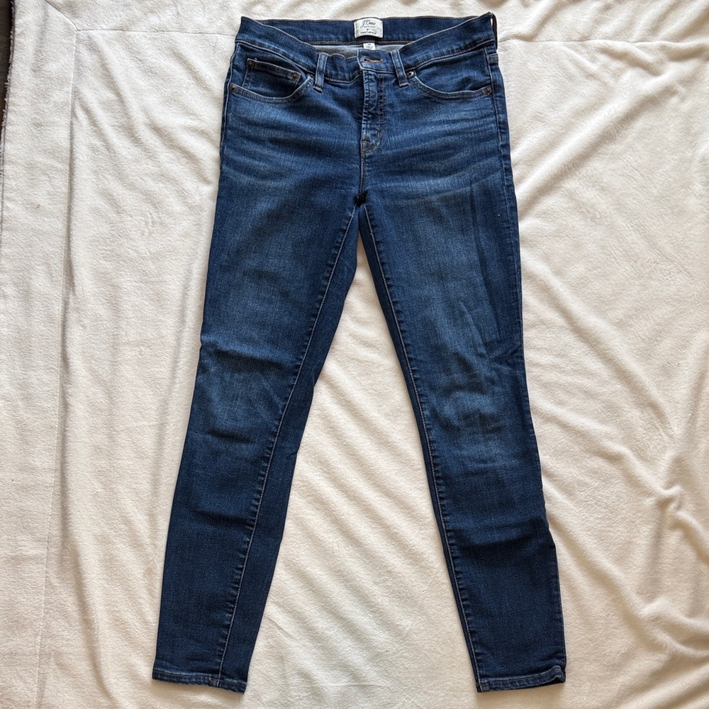 J.Crew 8" Toothpick Jeans | Dark Wash Mid-Rise Size 28
